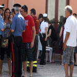 Alessandra Ferrari con i carabinieri