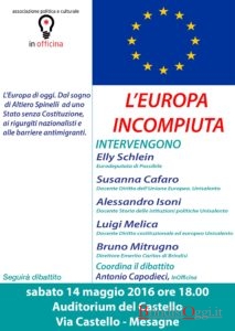 Locandina l'Europa incompiuta Mesagne